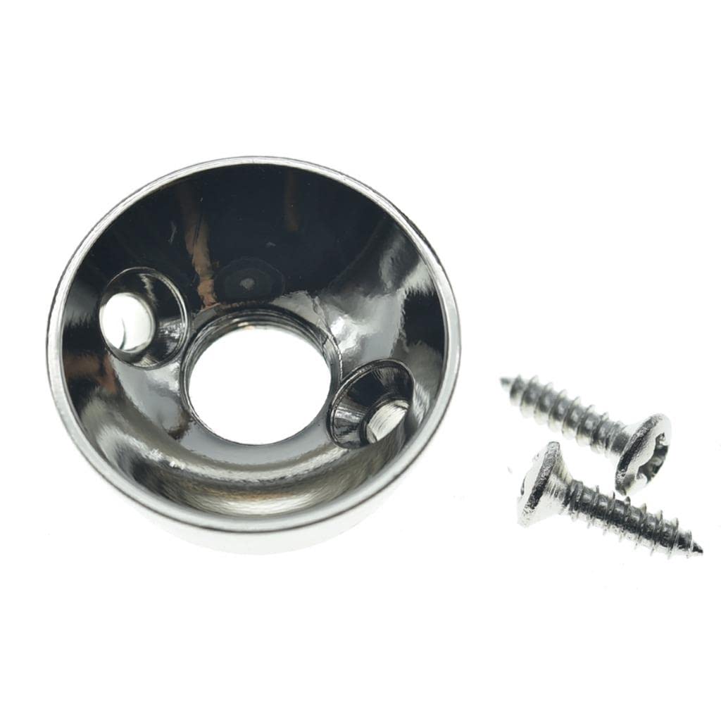 Dopro Metric Electric Guitar Jackplate Brass Electrosocket Jack Plate and Screws Fits Import Style Tele/Telecaster Nickel